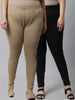 TAG 7 Plus Size Women Pack of 2 Solid Ankle-Length Leggings - Distacart