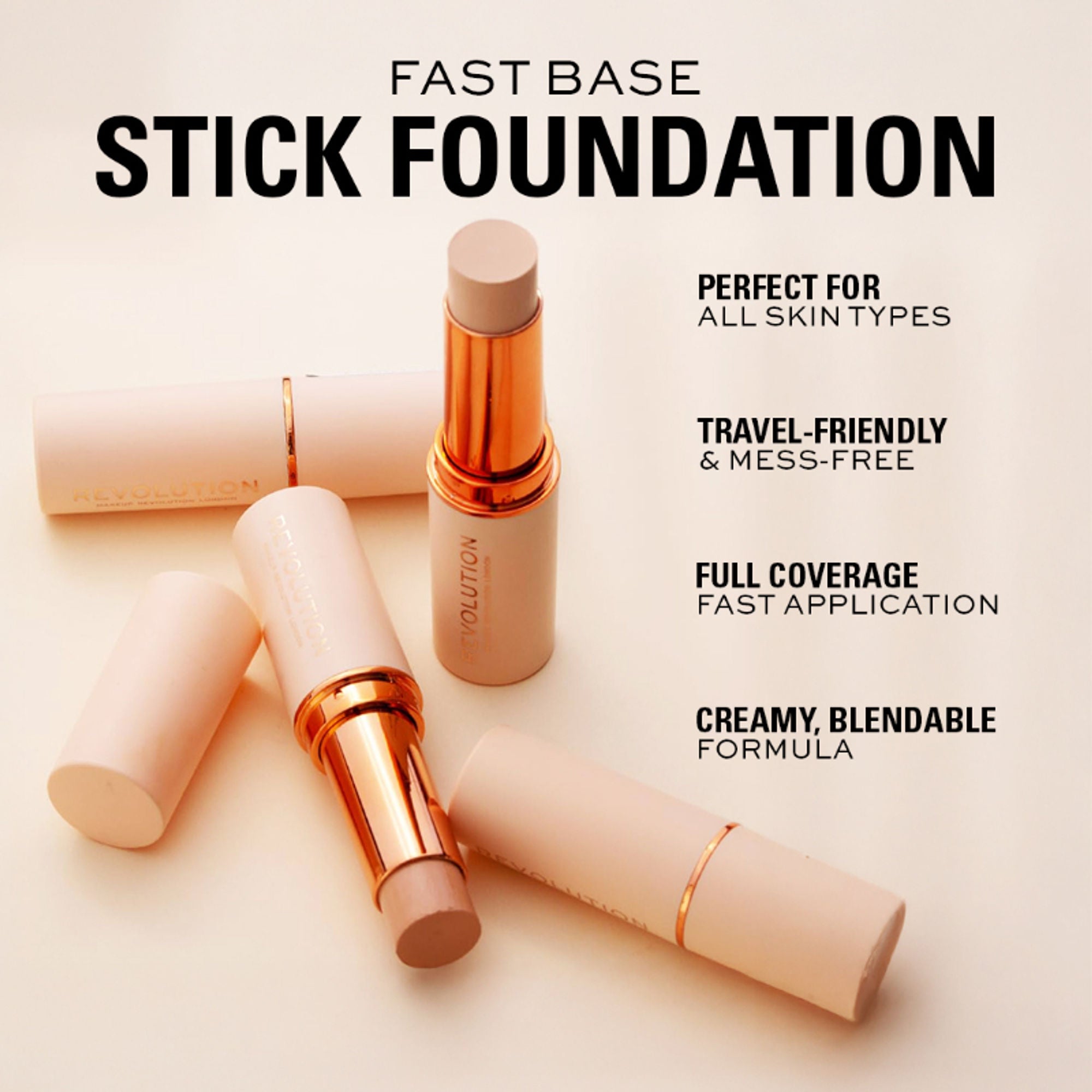 Makeup Revolution Fast Base Stick Foundation - F2