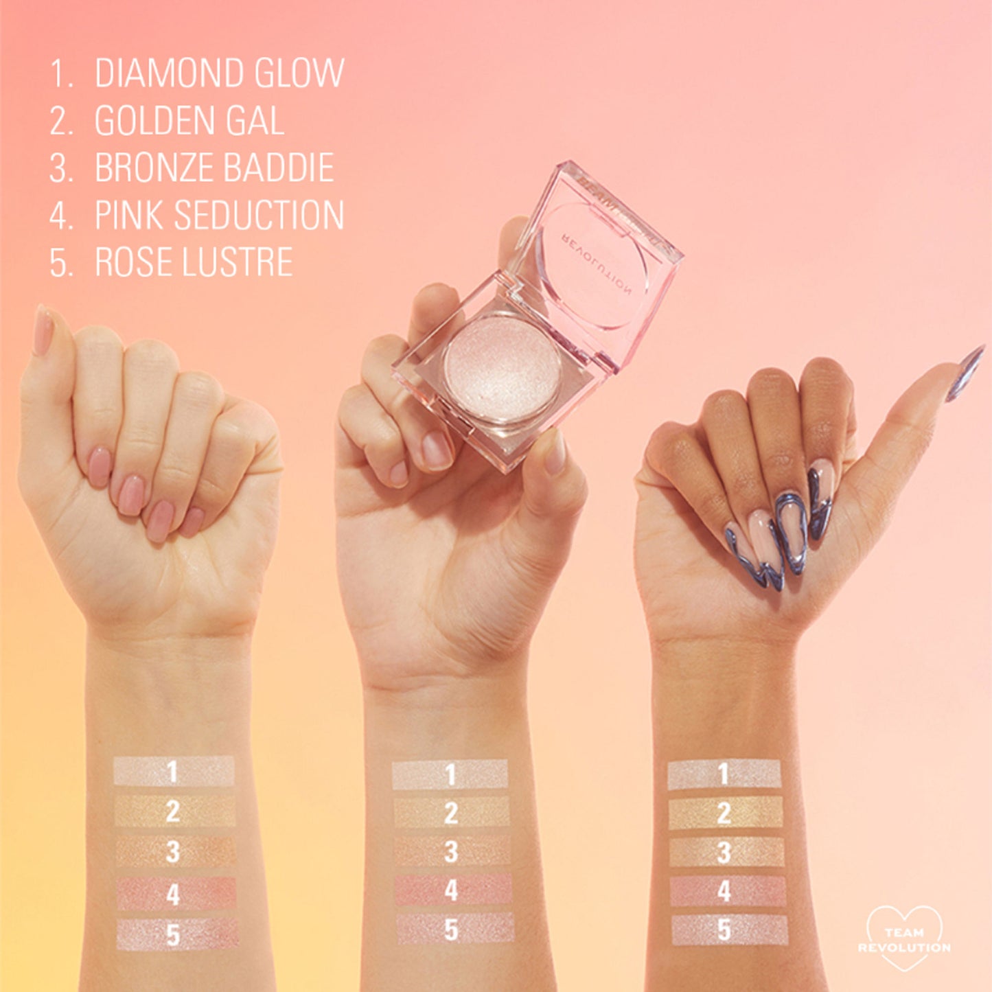 Makeup Revolution Beam Bright Highlighter - Rose Lustre - Distacart
