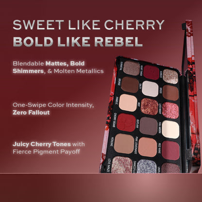 Makeup Revolution Forever Flawless Palette - Cherry Rebel Red - Distacart