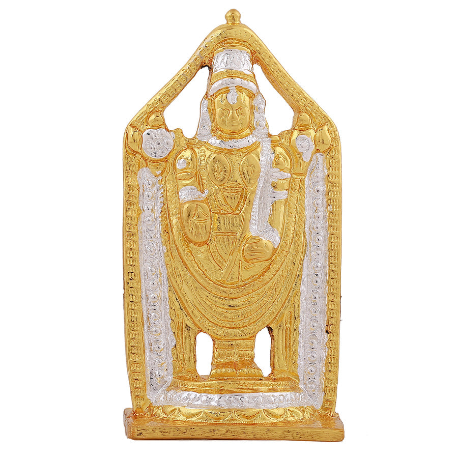 Estele Gold-Polished Lord Tirupati Balaji Idol Showpiece for Pooja Mandir/ Home Decorative - Distacart