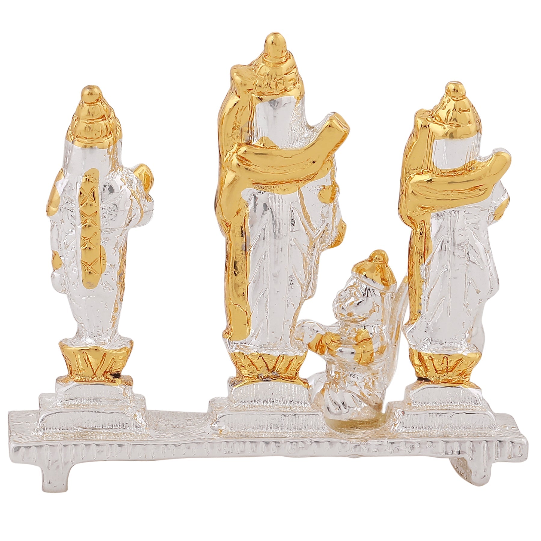 Estele Gold-Polished Spiritual Ram Darbar|God Ram,Laxman,Sita & Hanuman Idol for Home/Car Décor - Distacart