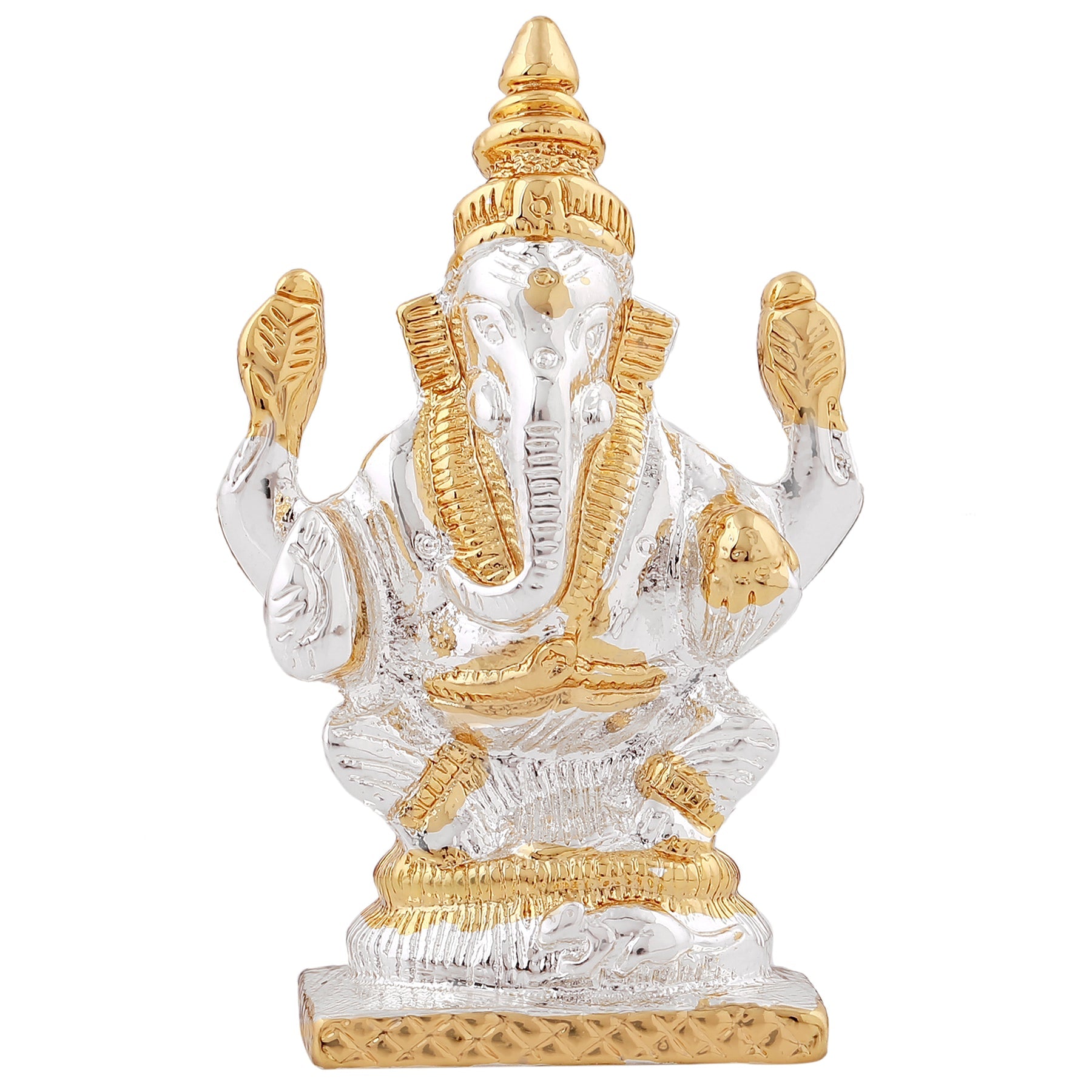 Estele Gold-Polished Spiritual Lord Bal Ganesha Idol for Gifts & HouseWarming/Home/Office Decors - Distacart