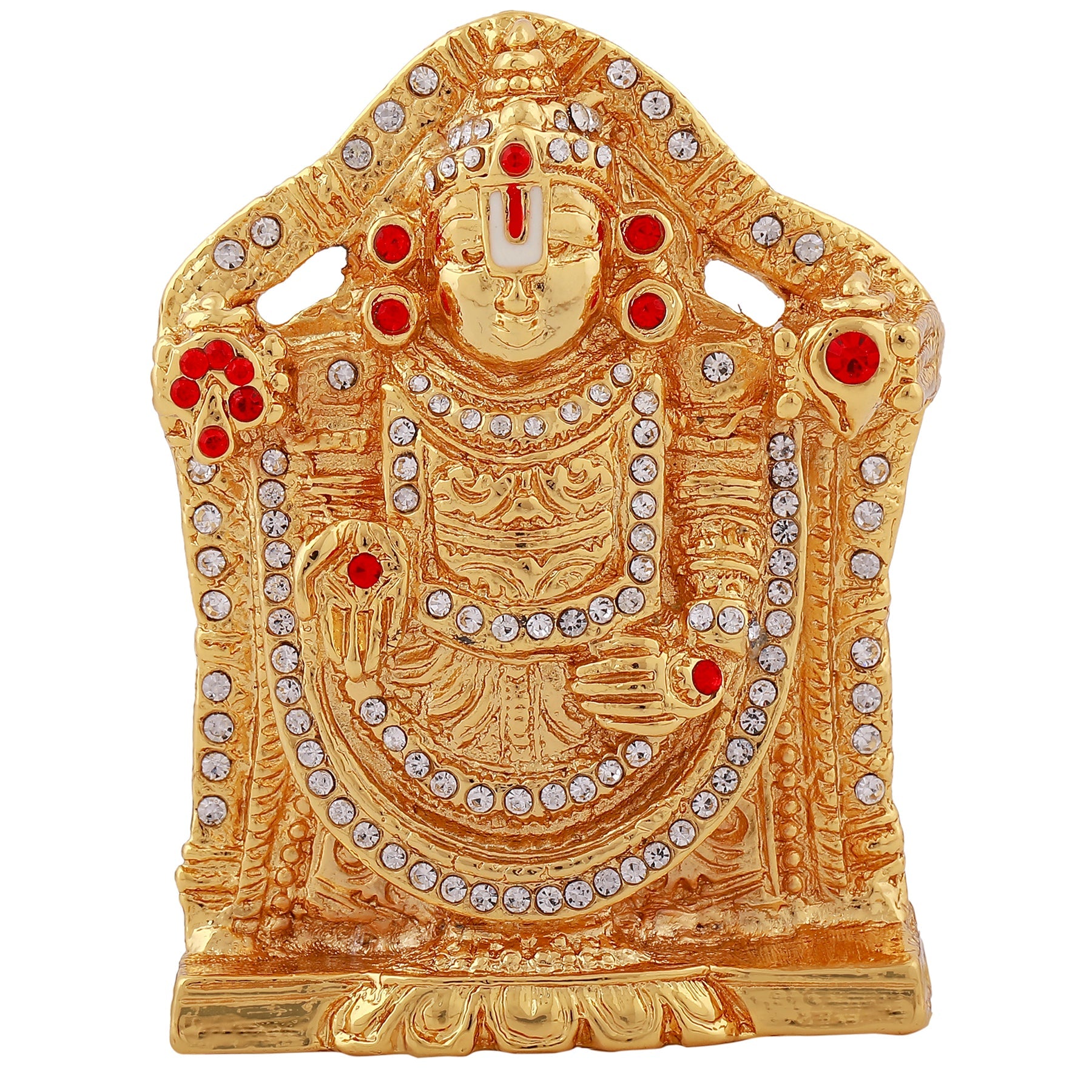 Estele Gold-Polished Lord Tirupati Balaji Idol Showpiece for Pooja Mandir/ Home Decorative - Distacart