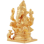 Thumbnail for Estele Gold-Polished Spiritual Lord Ganesha Idol for Gifts & HouseWarming/Home/Office Decors - Distacart