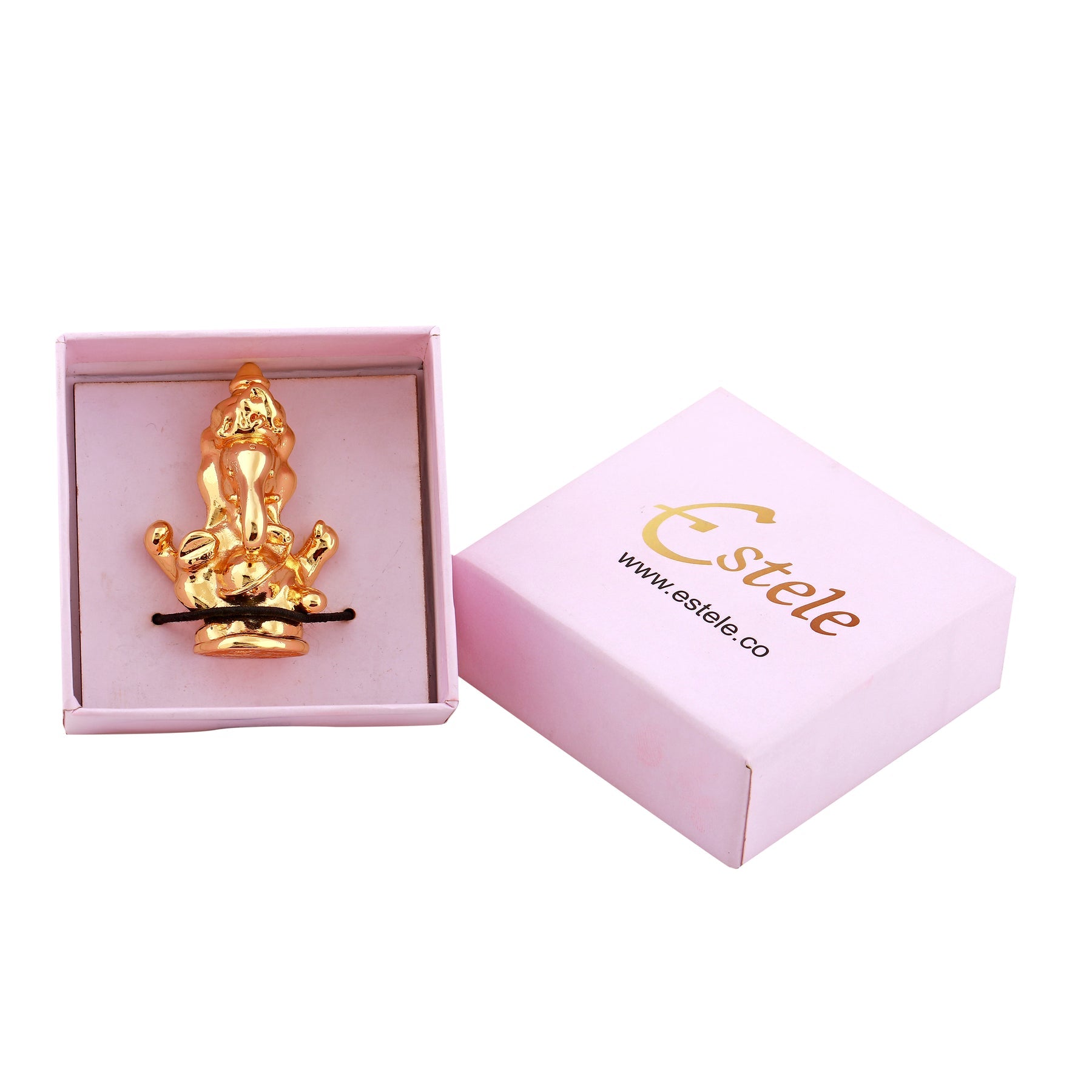 Estele Gold-Polished Spiritual Lord Ganesha Idol for Gifts & HouseWarming/Home/Office Decors - Distacart