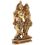 Thumbnail for Estele Gold-Polished Devotional Shree Radha Krishna Idol for Home/Car Decor