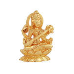 Thumbnail for Estele Gold-Polished Goddess of Knowledge Sarasavti Ma Idol for Pooja & Car decor