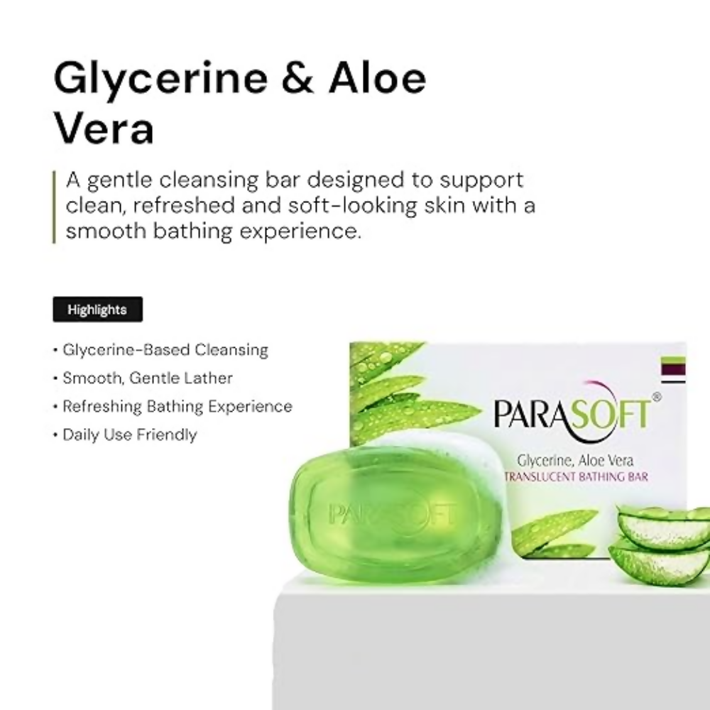 Parasoft Glycerine & Aloe Vera Translucent Bathing Bar - Dista