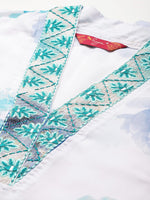 Thumbnail for Sangria Floral Printed Embroidered Kurta Set