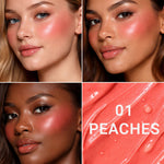 Thumbnail for CUFFS N LASHES After Glow Liquid Blush - 01 Peaches - Distacart