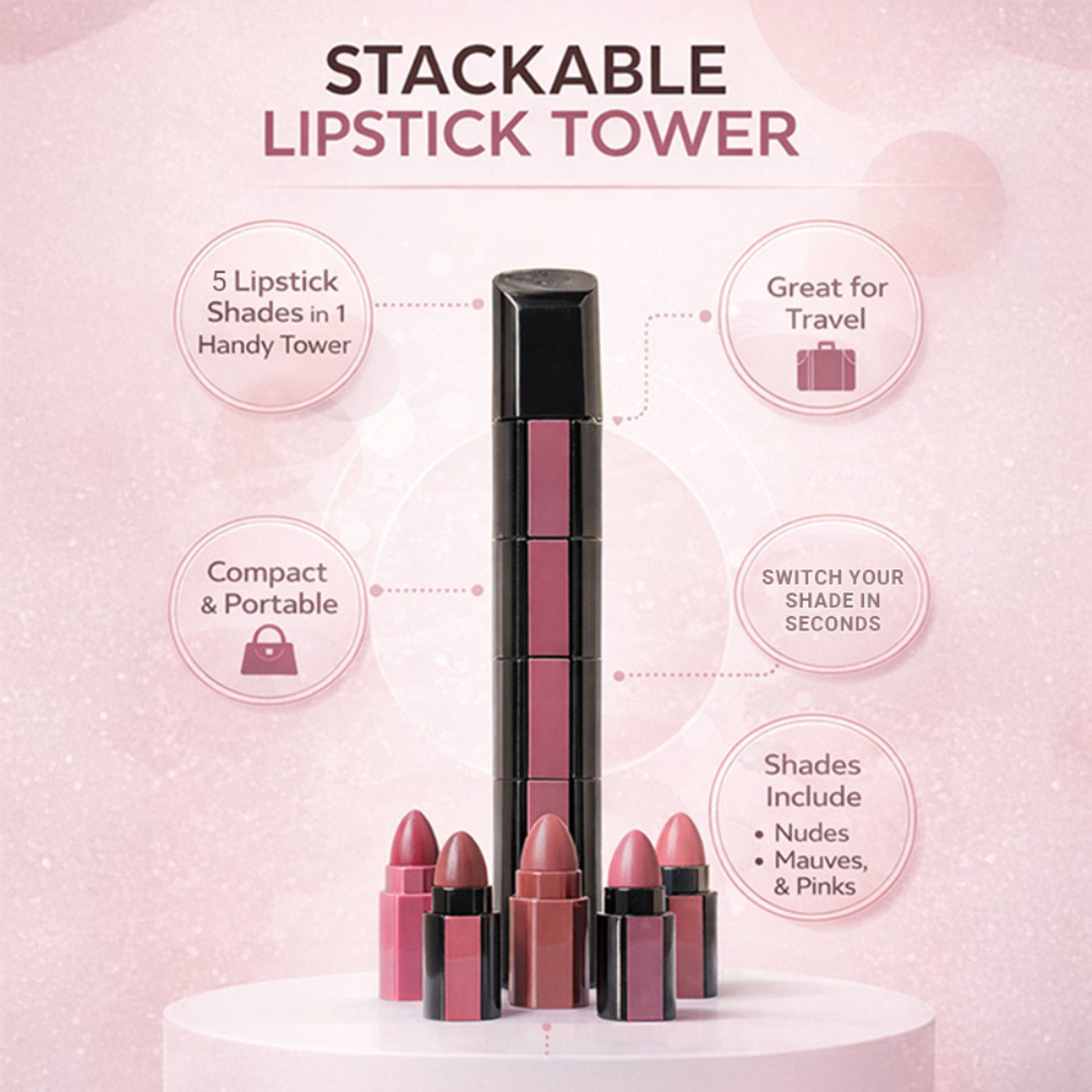 CUFFS N LASHES Penta 5 In 1 Matte Lipstick - 01 Nude - Distacart