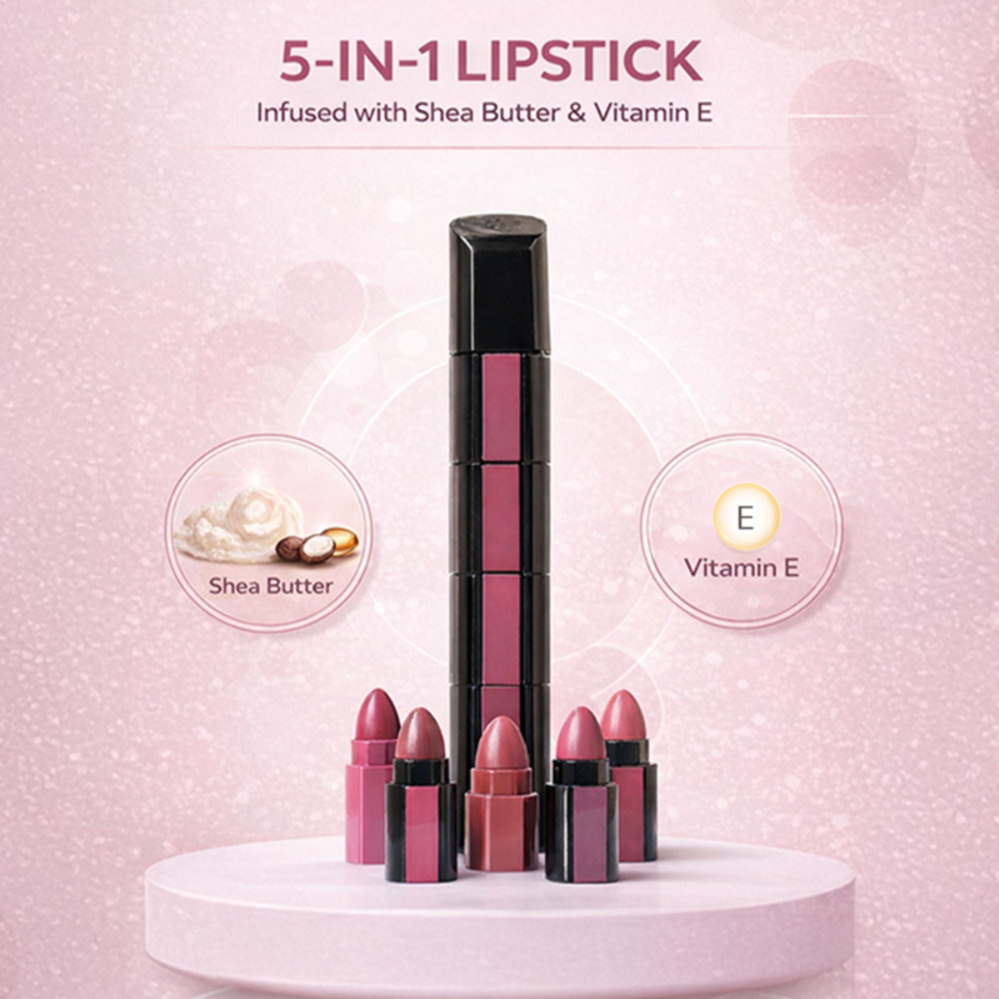 CUFFS N LASHES Penta 5 In 1 Matte Lipstick - 01 Nude - Distacart