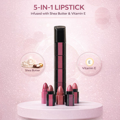 CUFFS N LASHES Penta 5 In 1 Matte Lipstick - 01 Nude - Distacart