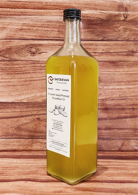 Satjeevan Organic Wood-Pressed Groundnut Oil - Distacart
