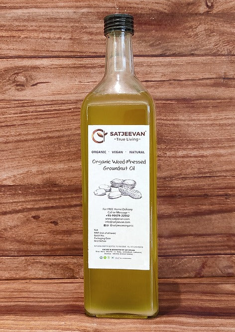 Satjeevan Organic Wood-Pressed Groundnut Oil - Distacart