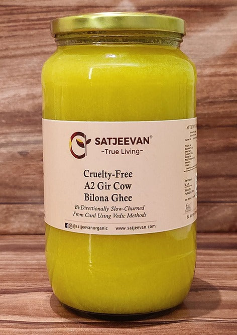 Satjeevan A2 Gir Cow Bilona Ghee | Pure A2 Gir Cow Bilona Ghee | 100% Gir Cow Ghee | Traditional Cow Ghee - Distacart