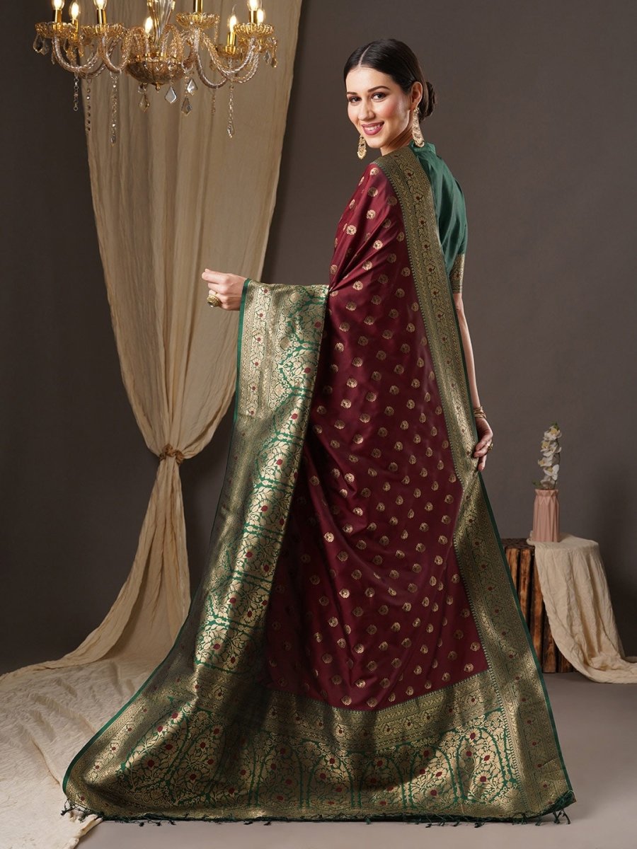 Anouk Woven Design Zari Banarasi Saree - Distacart