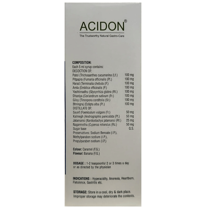 SDH Naturals Acidon Syrup
