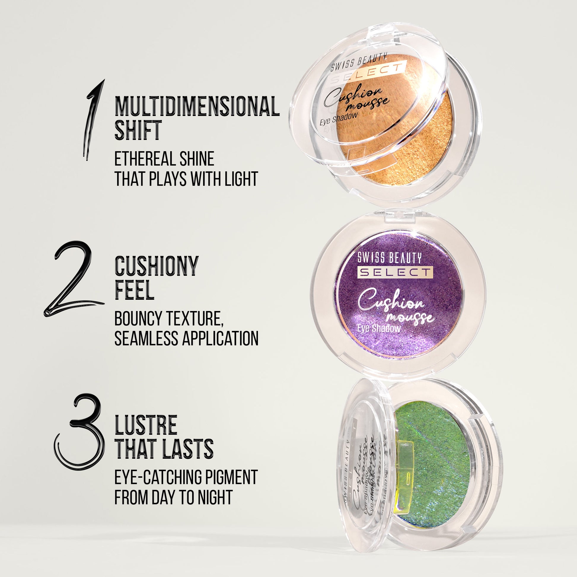 Swiss Beauty Select Cushion Mousse Eyeshadow - 2 Solar Flare - Distacart