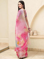 Thumbnail for Mitera Women Tie and Dye Beads and Stones Saree - Distacart