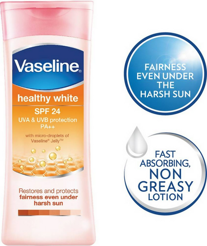 Vaseline Healthy White SPF 24 UVA and UVB protection PA++ - Distacart