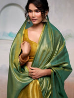 Thumbnail for Astita Tissue Silk Light Green Saree