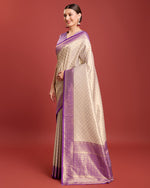 Thumbnail for Monjolika Fashion Lavender Kanjivaram Silk Mesmerizing Saree - Distacart