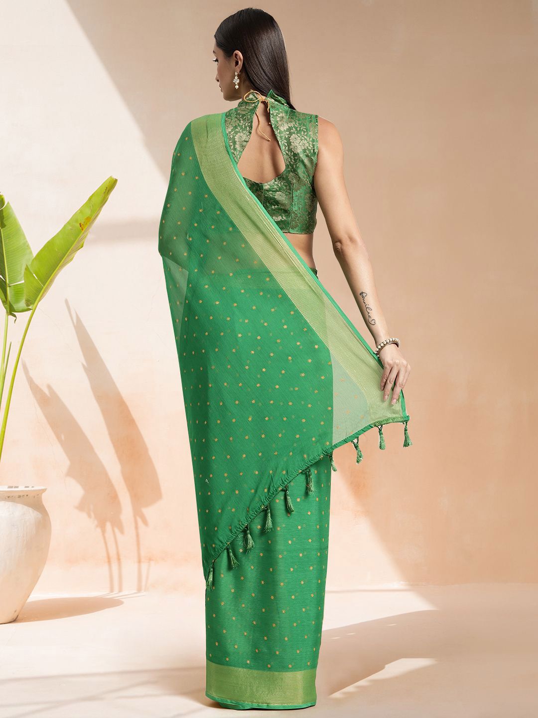 Mitera Floral Printed Ready to Wear Saree - Distacart