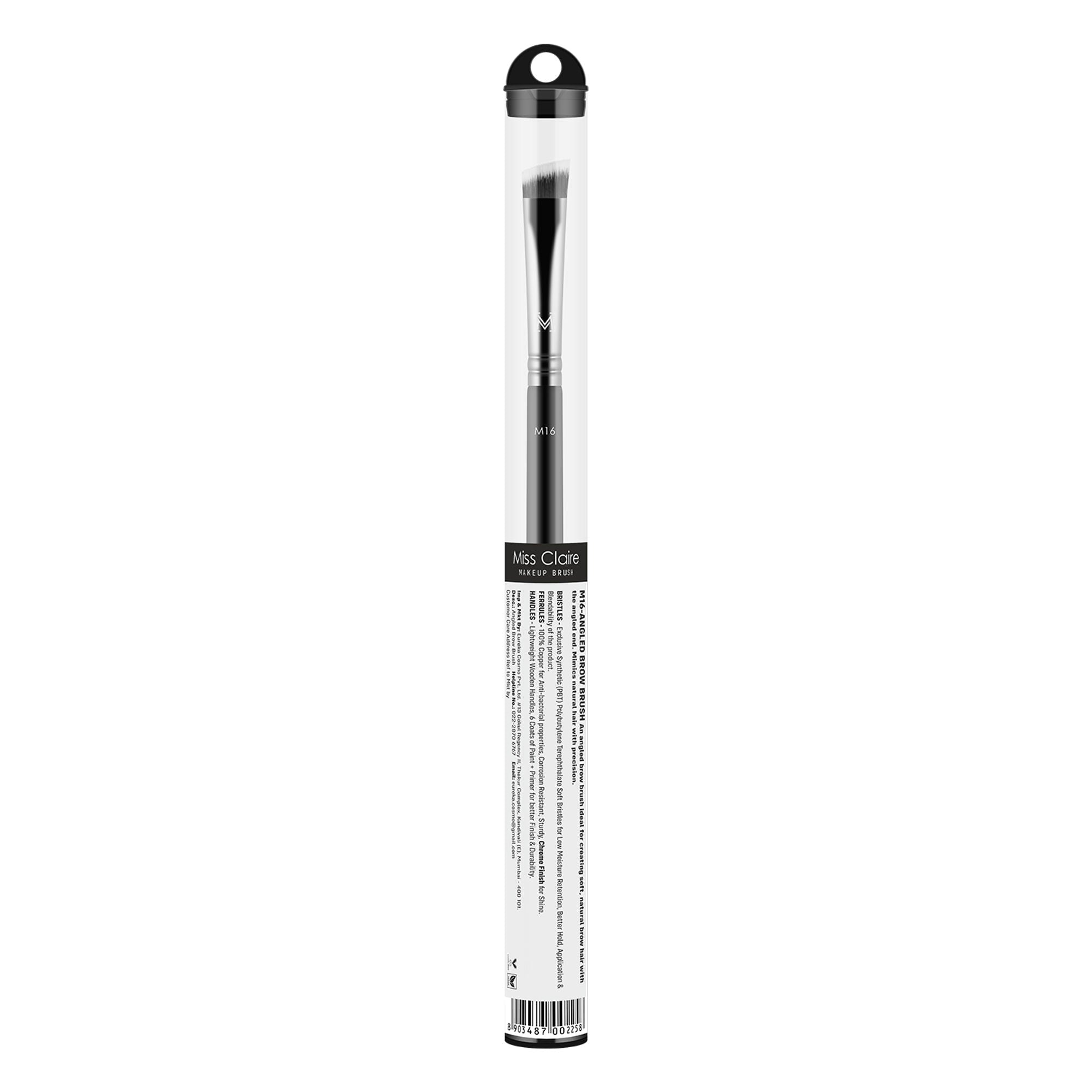 Miss Claire M16 - Angled Brow Brush - Chrome