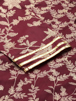 Thumbnail for All About You Women Purple & Gold-Toned Ethnic Motifs Printed Regular Kurta with Trousers - Distacart