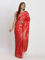 Thumbnail for Astita Banarasi Silk Red Saree