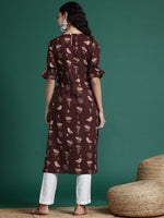 Thumbnail for Sangria Women Ethnic Motifs Printed Kurta - Distacart