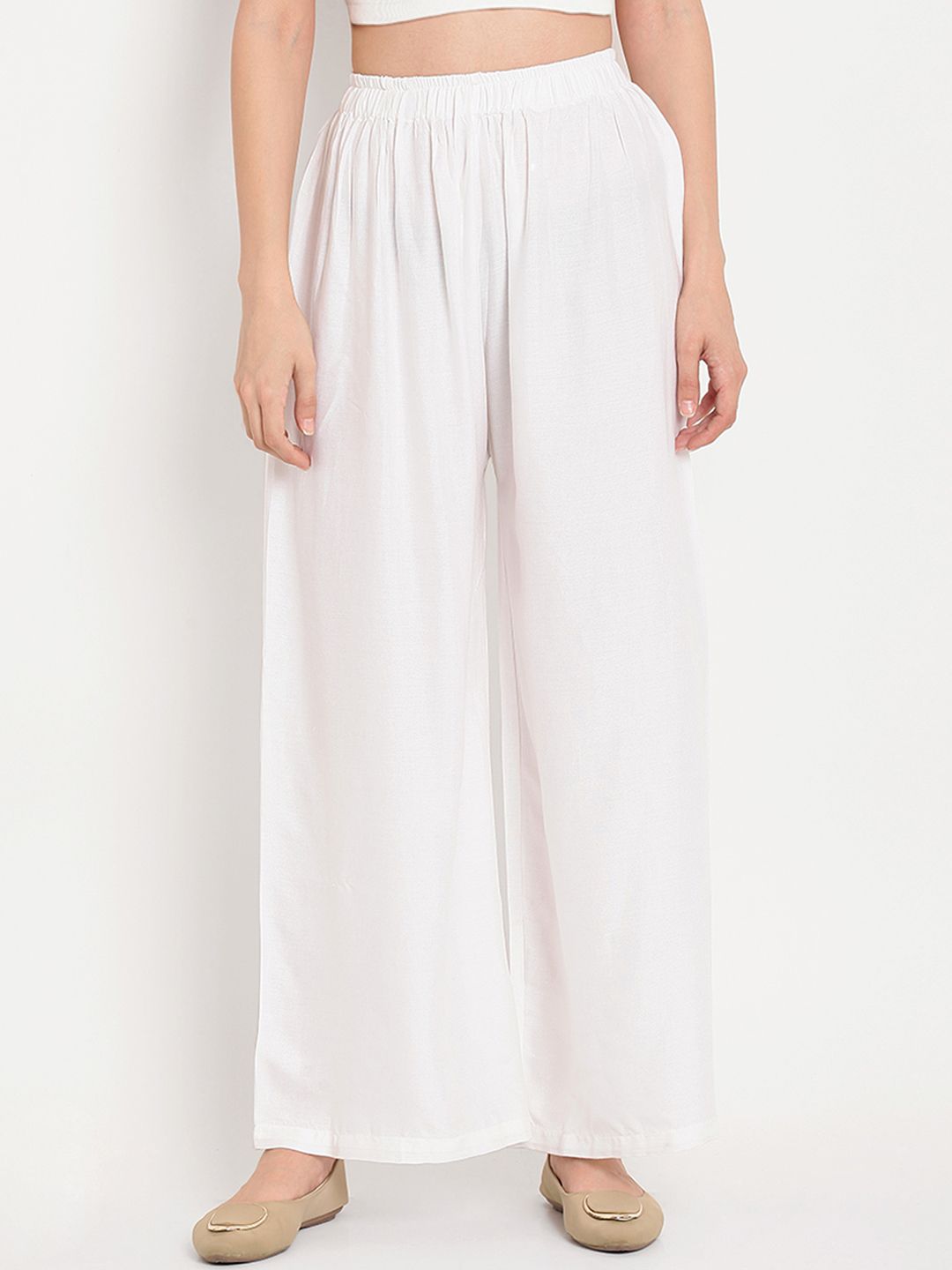 TAG 7 Women Pack of 3 Solid Flared Palazzos
