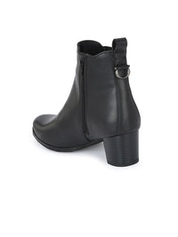 Thumbnail for Delize Women Black Solid Chelsea Boots