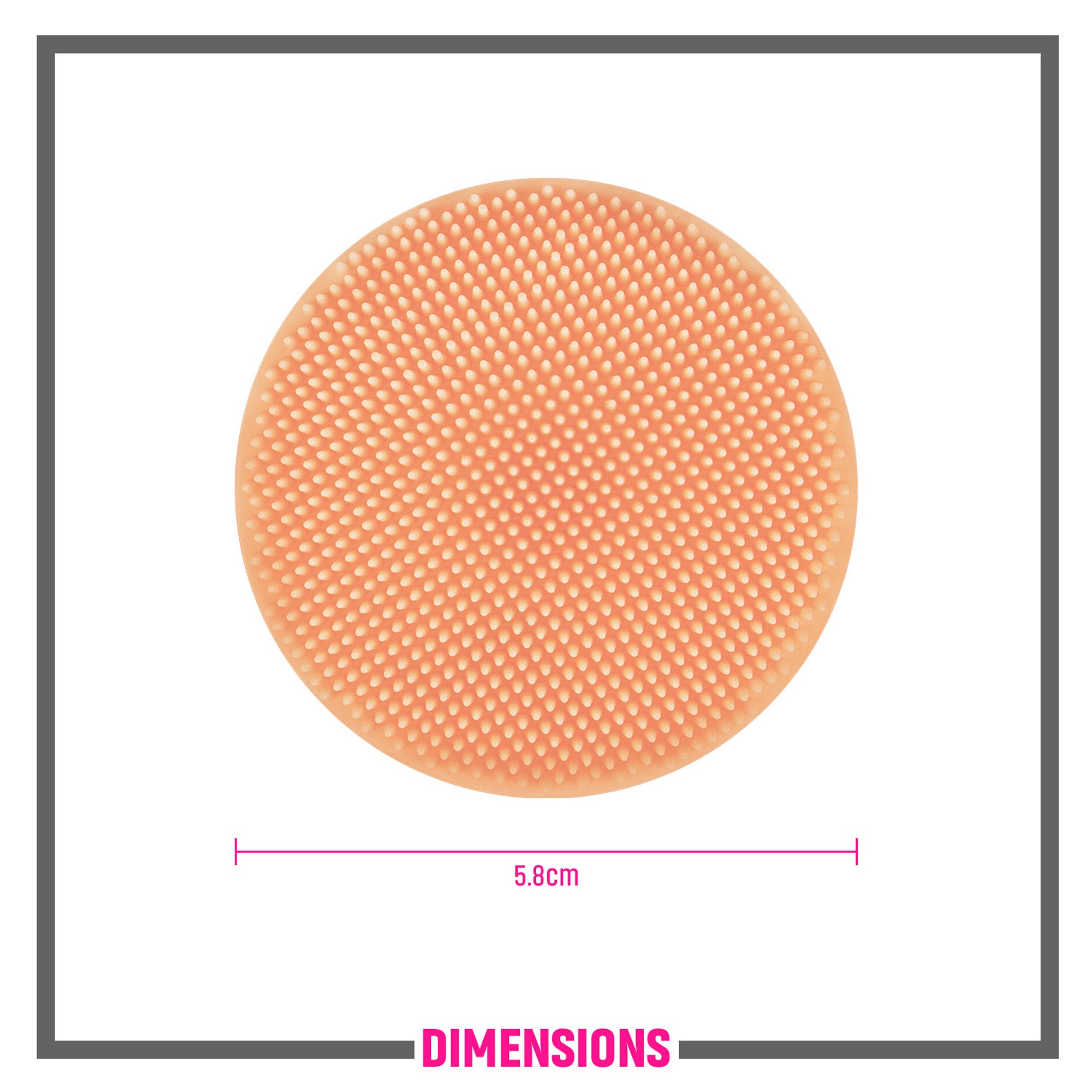 Miss Claire Lx051 Facial Scrubber Round - Peach