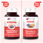 Thumbnail for bliss welness heart health phytosterols omega 3 6 9 veg capsule vegicap
