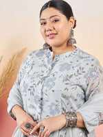 Thumbnail for Sztori Women Floral Printed A-Line Kurta With Palazzo & Dupatta - Distacart