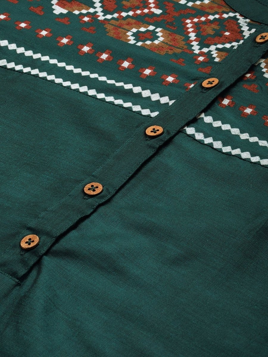 All About You Women Green Kurta with Trousers - Distacart