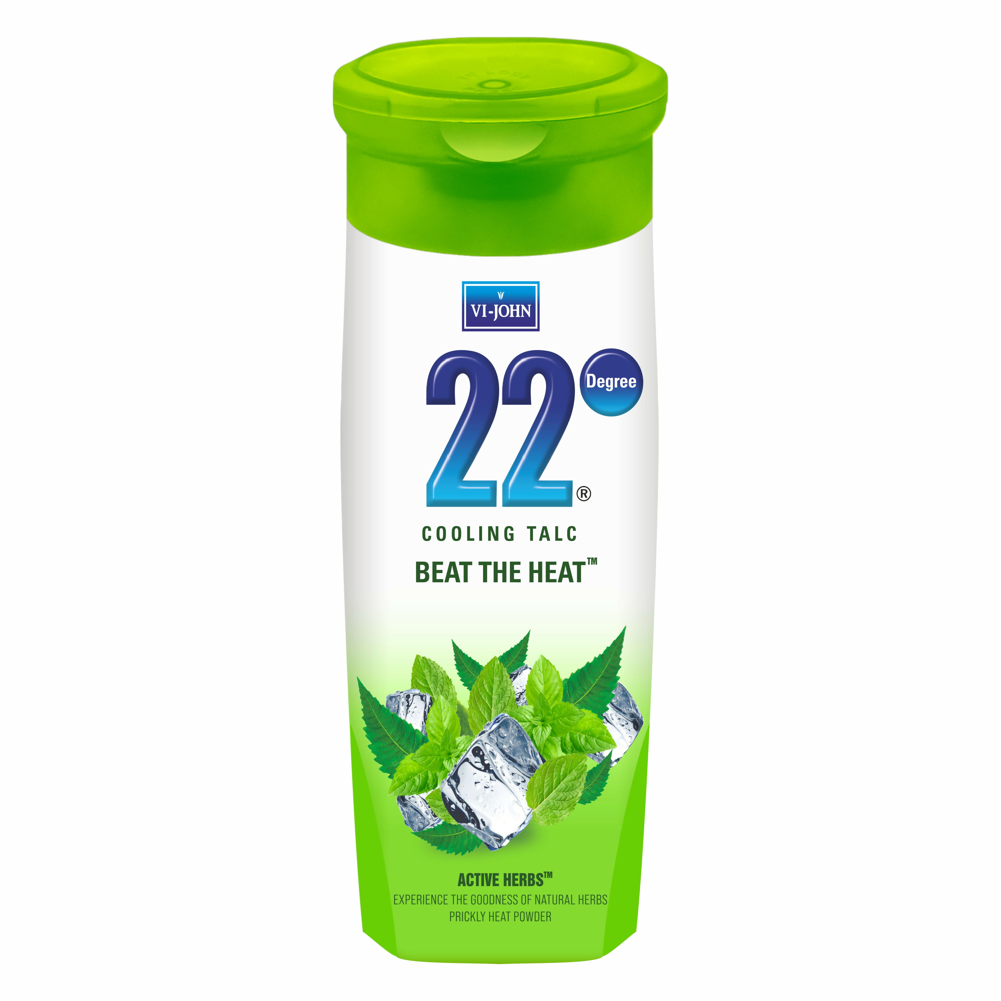 VI-JOHN 22 Degree Cooling Talc Beat the Heat Neem and Mint