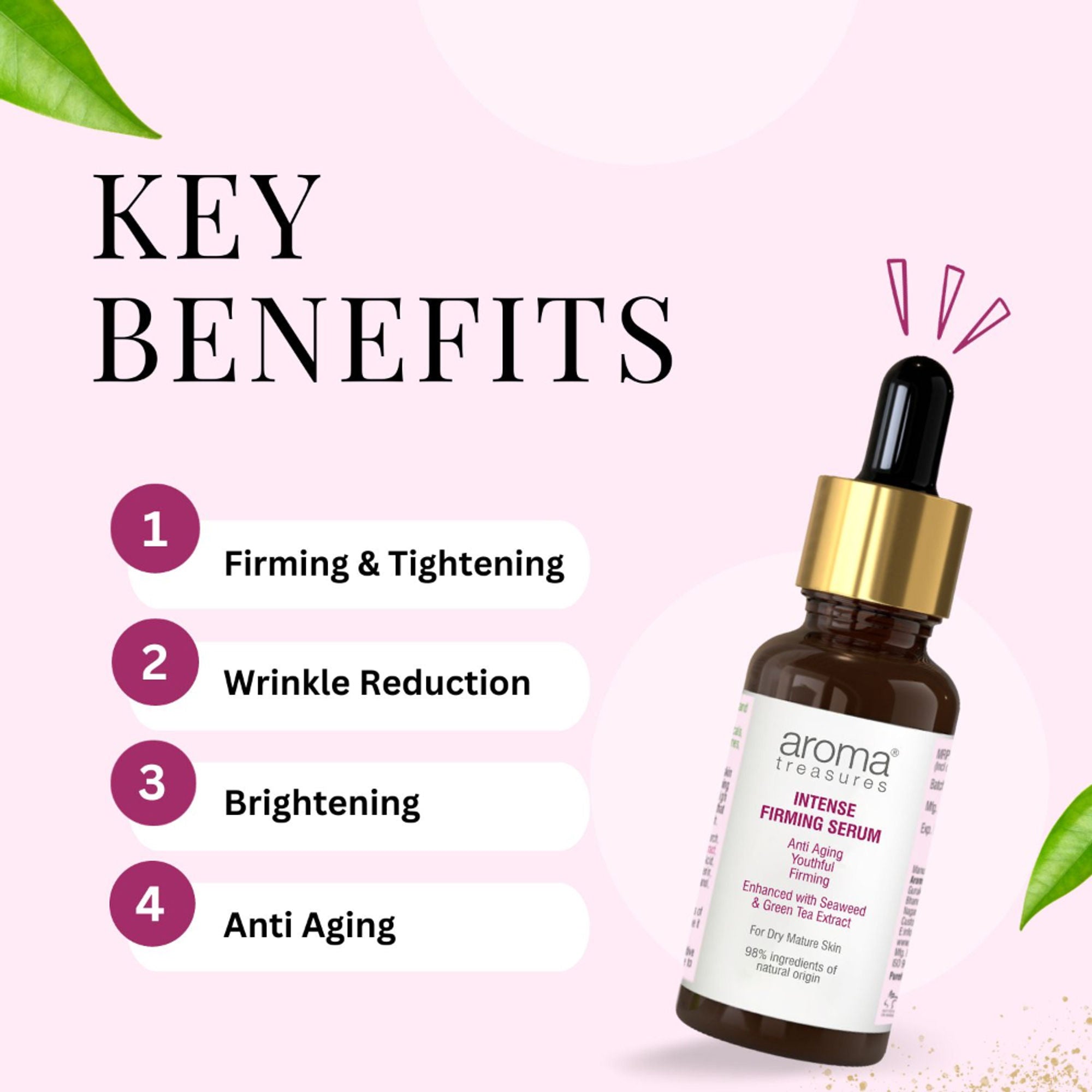 Aroma Treasures Intense Firming Anti Ageing Face Serum - Distacart