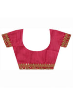 Thumbnail for Anouk Pink & Yellow Floral Printed Embroidered Saree - Distacart