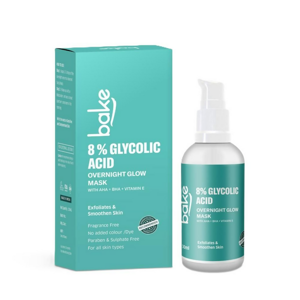 Bake 8% Glycolic Acid Overnight Glow Mask Serum - Distacart