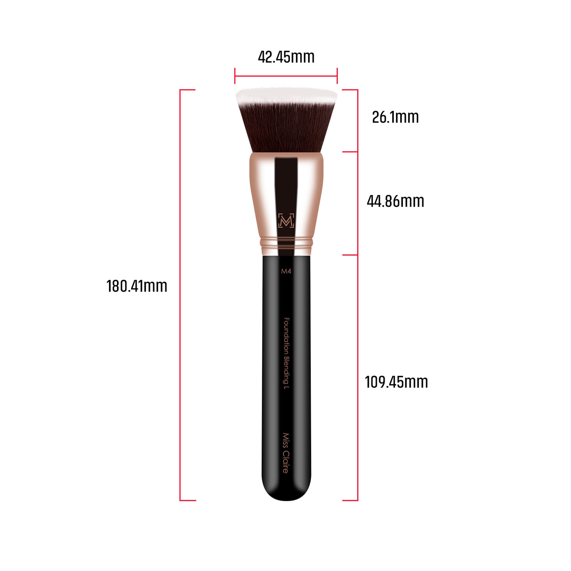 Miss Claire M4 - Foundation Blending Brush (L) - Rose Gold