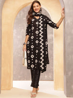 Thumbnail for Anouk Women Printed Regular Pure Cotton Kurta with Trousers & With Dupatta
