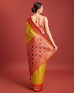 Thumbnail for Monjolika Fashion Exquisite Designs With This Regal Mustard Color Patola Pallu Banarasi Tissue Silk Saree - Distacart
