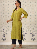 Thumbnail for Ode by House of Pataudi Flared Sleeves Straight Kurta - Distacart