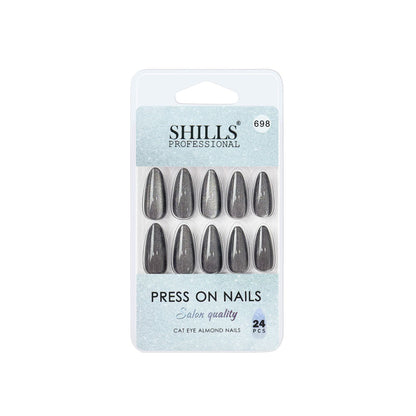 shills professional reusable press on nails log almond spn698