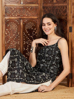 Thumbnail for Anouk Ethnic Motifs Printed Regular Pure Cotton Kurta with Trousers