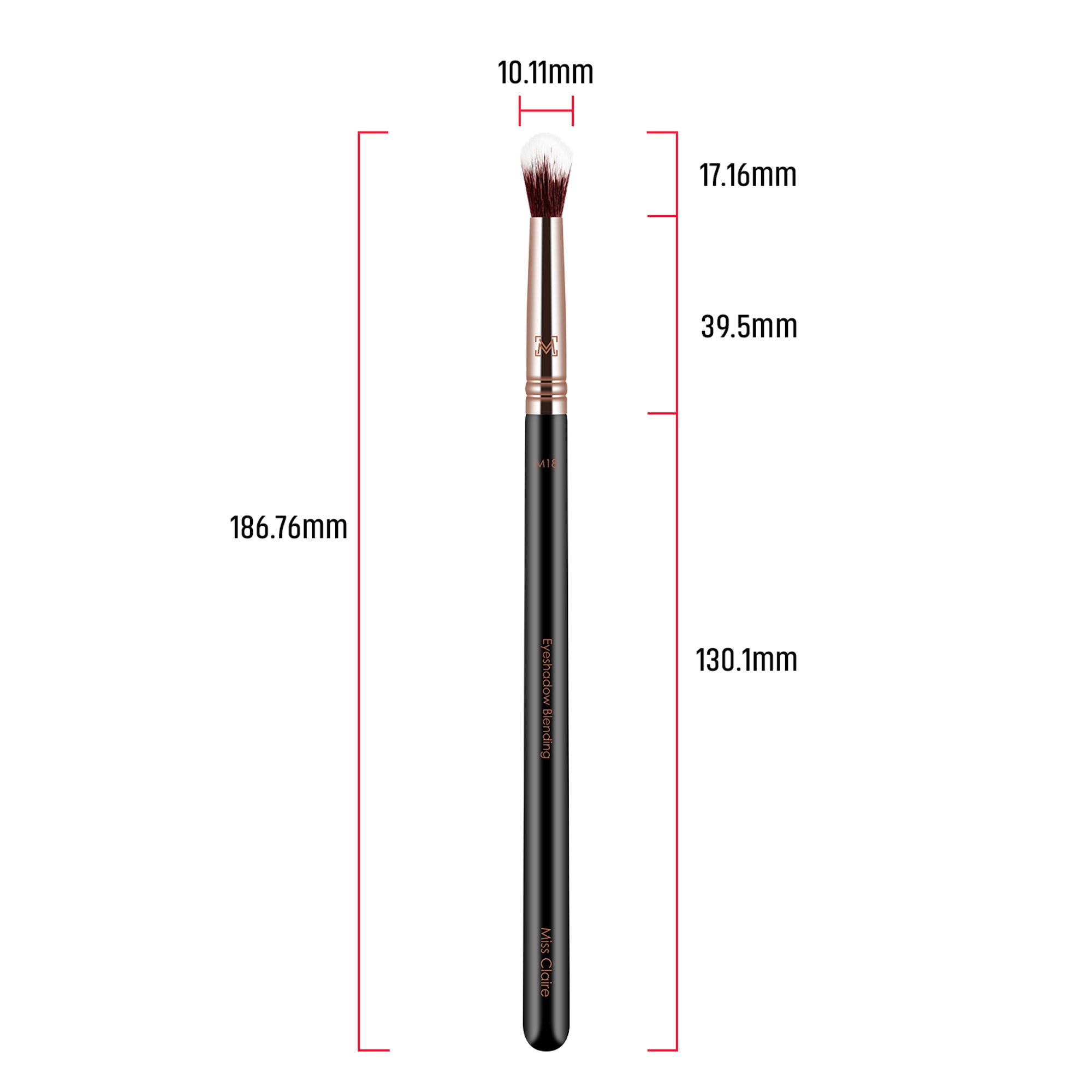 Miss Claire M18 - Eyeshadow Blending Brush - Rose Gold